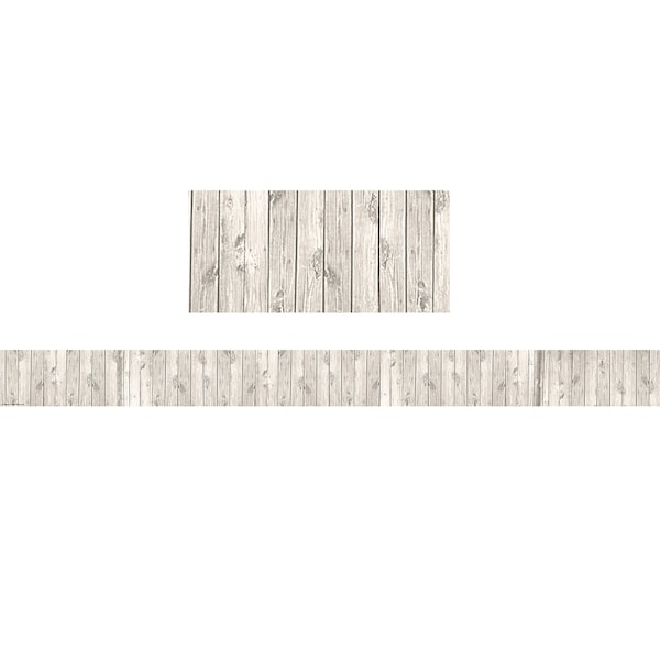 Teacher Created Resources White Wood Straight Border Trim, 35 Feet/Pack, PK6 TCR3563 - main